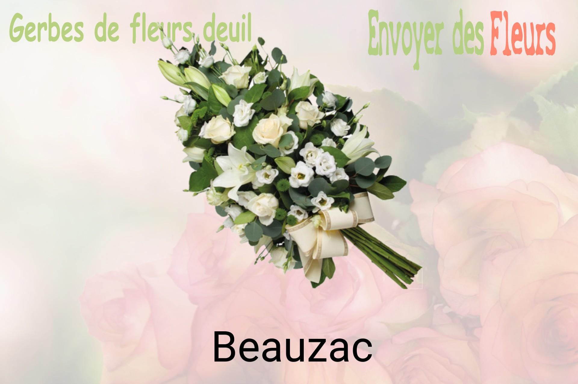 Gerbe de fleurs de deuil livrée à Beauzac